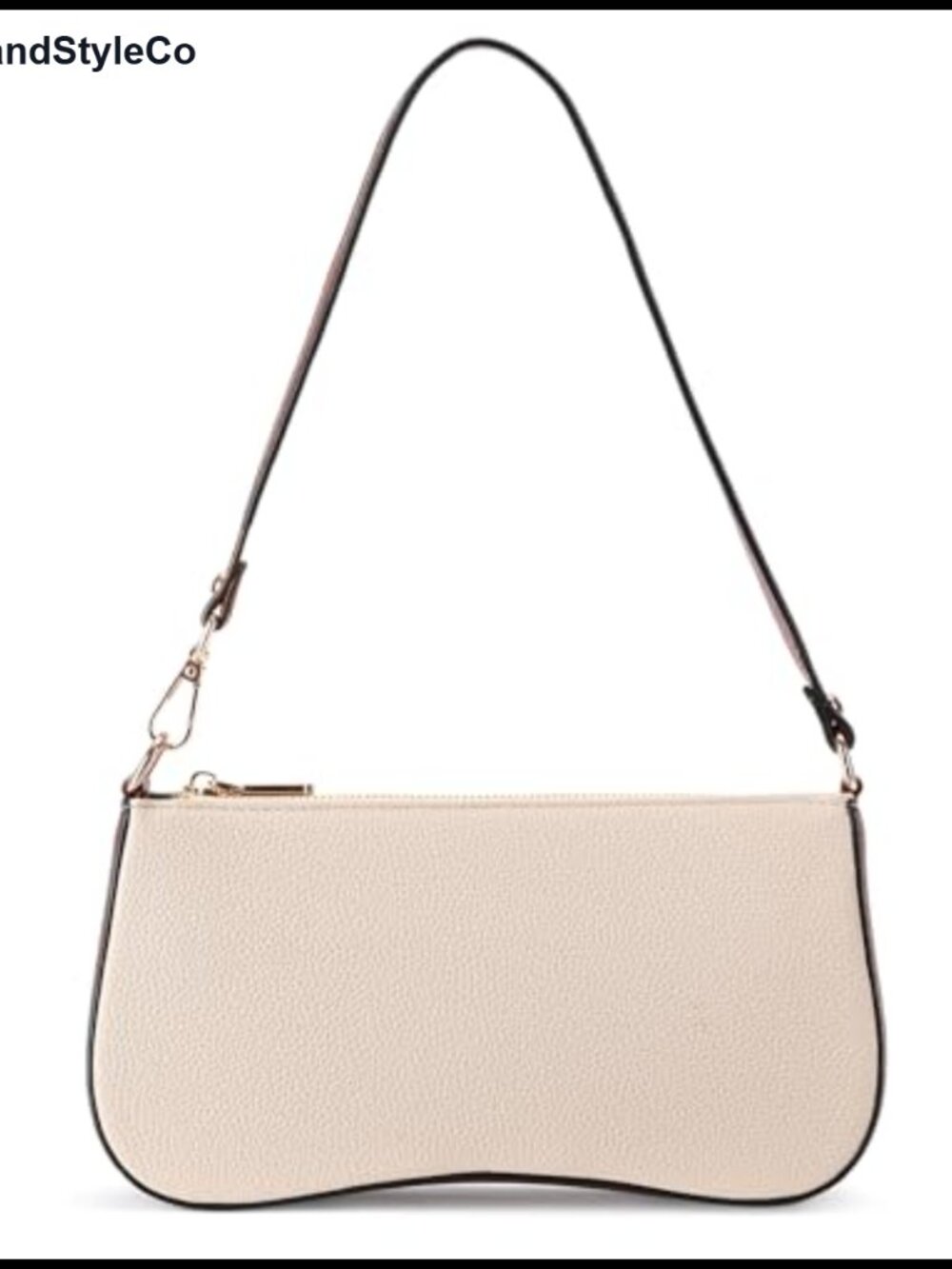 Small Vegan Leather Hobo Shoulder Bag Removable Strap Crossbody Zipper